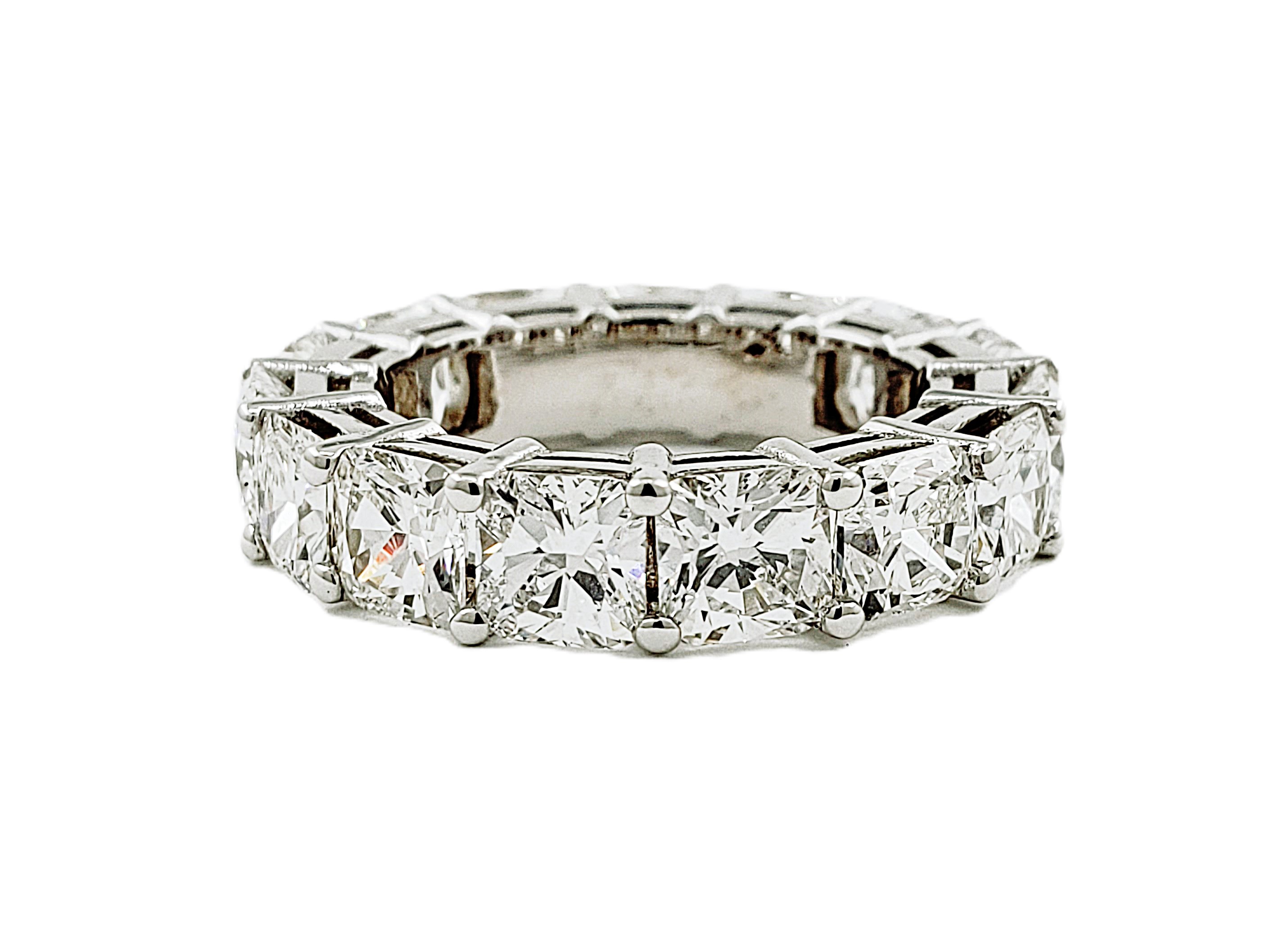 Cushion Cut Eternity Band